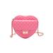 Women's Quilted Heart Crossbody Bag by ELOQUII in Classic Pink (Size NO SIZE)