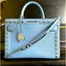 Michael Kors Bags | Euc Michael Kors Selma Studded Leather Satchel | Color: Blue | Size: 12.25 X 9