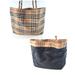 Burberry Bags | Burberry Haymarket Check Tote Packable Travel Nylon Nova Reversible Washable Bag | Color: Black/Tan | Size: Os