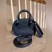 Tory Burch Bags | Nwot Tory Burch Thea Pebbled Leather Satchel / Crossbody Bag | Color: Blue/Gold | Size: Os