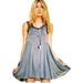 Free People Dresses | Free People Beach Dress Womens Small Gray Cruise Town Metallic Mini Tank Lined | Color: Gray | Size: S