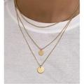 Free People Jewelry | Gold Layered Necklace Coins Disc Chain Free People New | Color: Gold | Size: Os