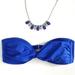 Victoria's Secret Swim | 3/$20 Victoria Secret Vs Blue Twist Front Bandeau Bikini Top Large | Color: Blue | Size: L