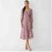 J. Crew Dresses | Nwt J. Crew Sweetheart Long-Sleeve Midi Dress In Fte Floral Size 12 | Color: Orange/Pink | Size: 12