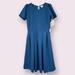 Lularoe Dresses | Lularoe Blue Amelia Dress | Color: Blue | Size: L