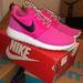 Nike Shoes | Pink Nike Roshe Runs | Color: Black/Pink | Size: 5