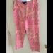 Ralph Lauren Pants & Jumpsuits | 100% Silk. Paisley Print Pants | Color: Green/Pink | Size: 8