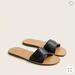 J. Crew Shoes | J. Crew Twisted Leather Flat Sandals | Color: Black/Tan | Size: 8