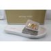 Michael Kors Shoes | Michael Kors Mk Slide Sandals Glitter Chain Mesh Comfort Pale Gold Size 7 | Color: Gold | Size: 7