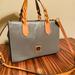 Dooney & Bourke Bags | Dooney & Bourke Grey Tan Leather Satchel Purse Bag Crossbody | Color: Gray/Tan | Size: Os