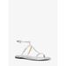 Michael Kors Shoes | Michael Kors Celia Crystal Embellished Metallic Flat Sandal 11 Silver New | Color: Silver | Size: 11