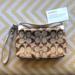 Coach Bags | Authentic Signature Coach Wristlet. Never Used! | Color: Brown/Silver | Size: Os