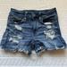 American Eagle Outfitters Shorts | American Eagle Frayed Hem Next Level Stretch Distressed Shorts Size 2 | Color: Blue | Size: 2
