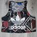 Adidas Tops | Adidas Cropped Floral Tank, Size Small, Color Black Floral | Color: Black/Red | Size: S
