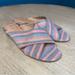 Madewell Shoes | Madewell The Ruthie Crisscross Mule Rainbow Stripe Size 8 | Color: Blue/Pink | Size: 8