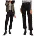 Madewell Jeans | Madewell Slim Wide-Leg Crop Jeans In Lunar Wash Size 28 | Color: Black | Size: 28