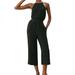 Anthropologie Pants & Jumpsuits | Cloth & Stone By Anthropologie Halter Crop Linen Jumpsuit | Color: Black | Size: S