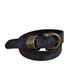Free People Accessories | Free People Black Belt With Brass Buckle Size 36 Small Medium Distressed Leather | Color: Black/Gold | Size: S/M