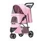 Pet Strollers Pet Stroller, Dog Pet Stroller, Light Foldable Dog Pet Stroller 3 Wheel, for Small Medium Dogs and Cats, Puppy Buggy, Travel Carriers Jogger, Up to 20kg (Color : Pink)