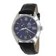 ORIENT RA-AK0507L Men's Tri Star Altair Leather Band Multifunction Blue Dial Automatic Watch, Automatic Watch