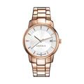 Esprit Women's Victoria Quartz Watch with White Dial Analogue Display and Rose Gold Stainless Steel Strap