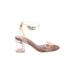 GB Gianni Bini Heels: Tan Solid Shoes - Women's Size 6 - Open Toe