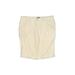 Royal Robbins Shorts: Ivory Print Mid-Length Bottoms - Women's Size 8 - Light Wash