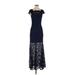 NW Nightway Cocktail Dress: Blue Dresses - Women's Size 4
