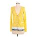 Leifsdottir Cardigan Sweater: Yellow Polka Dots Sweaters & Sweatshirts - Women's Size Small