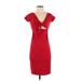 Zara Cocktail Dress - Sheath: Red Solid Dresses - New - Women's Size Small