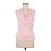 Calvin Klein Sleeveless Top Pink Cowl Neck Tops - Women's Size Medium