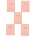 SHINEOFI 5pcs 2023 Notepad Monthly Planner 2023 Weekly Planner 2023 Planner Book 2023 Year Planner 2023 Pocket Planner Pocket Sized Notebook Calendar Portable Imitation Leather Pink