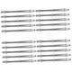 NUOBESTY 20 Pcs Folder Binding Combs A5 Notebook Metal Clip Ring Binder Notebook Ring Binder Notebook Segmented Binder 3 Ring Binder Mechanism File Stationery Photo Album A3 White Nickel