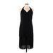 Amanda Smith Casual Dress - Sheath V-Neck Sleeveless: Black Print Dresses - Women's Size 6