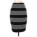 White House Black Market Formal Pencil Skirt Knee Length: Black Color Block Bottoms - Women's Size 0