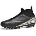 BINQER Men's Football Boot Grass Wearable Professional Training Outdoor Sports Football Boots Spikes (Color : 8231-b/Lack, Size : 6.5 UK)