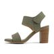 Soda WAIT-A ~ Women Open Round Toe Chunky Heel Ankle Strap High Heel Dress Sandals, Canvas Khaki, 5.5 UK