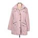 MICHAEL Michael Kors Jacket: Mid-Length Pink Solid Jackets & Outerwear - Women's Size Large