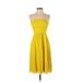 J.Crew Cocktail Dress: Yellow Dresses - Women's Size 2 Petite