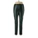 Zara Faux Leather Pants - Super Low Rise: Green Bottoms - Women's Size Large