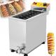 1900W/3000W Corn Dog Fryer Commercial Cheese Hot Dog Sticks Maker Machine Electric Deep Fryers 12L/25L,for Kitchen Restaurant Snack Bar Canteen Home,25L