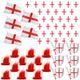 England Football Fancy Dress Party Pack - 28 Piece English Football Supporters Bundle - St Georges Flags, England Bunting, Inflatable Swords & Shields & England Headbands
