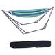 Calager Hammock with Stand,Canvas Hammock with Foldable Metal Stand,Height Adjustable Garden Camping Hammock with Carry Bag,Portable Swing Hammock Chair Stand,Max 200 kg for Indoor Outdoor (Silver)
