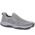 Pavers Men's Lightweight Slip On Trainers - Grey Size 9 (43)