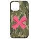 Hülle für iPhone 13 Pro Max Camouflage-Telefon mit rosa Schleife grün Camo Woodland