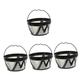 jojofuny 4pcs Coffee Filter Basket Portable Coffee Drainer Coffee Espresso Machine Coffee Brewers Basket Mini Loaf Pans with Lids Coffee Filters Cups Coffee Machine Office Household Pp