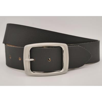 Ledergürtel ANNAMATONI, Damen, Gr. 80, schwarz, Rindsleder, unifarben, casual, Gürtel, mit silberner Schließe Image