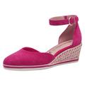 Keilpumps TAMARIS Gr. 38, pink Damen Schuhe Riemchenpumps