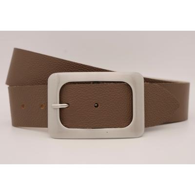 Ledergürtel ANNAMATONI, Damen, Gr. 95, braun, Rindsleder, unifarben, casual, Gürtel, mit silberner Schließe Image