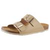 Pantolette ANISTON SHOES, Damen, Gr. 42, beige, Lederimitat, klassisch, Schuhe, Basic, Sommerschuh, Schlappen mit Schnallenverschlüssen